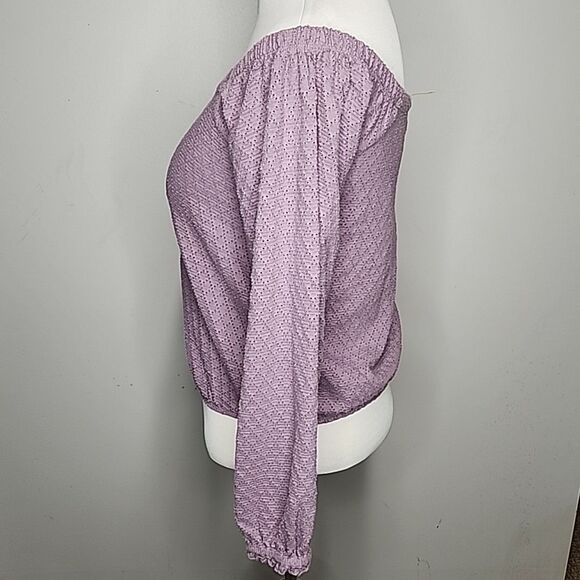 Free People Purple Wellington Top Womens Small Balloon Long Sleeve - Picture 4 of 9